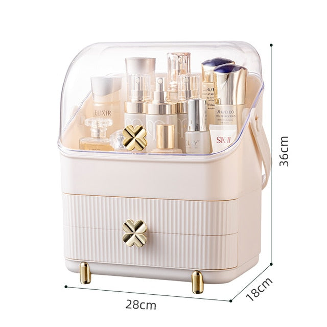 Big Capacity Cosmetic Storage Box, Waterproof Dustproof Beauty Makeup Organizer, Choose from 50 different designs