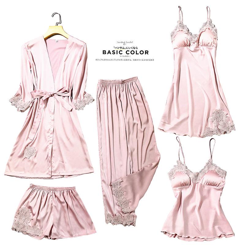 Women's Satin Lace Pajama Set