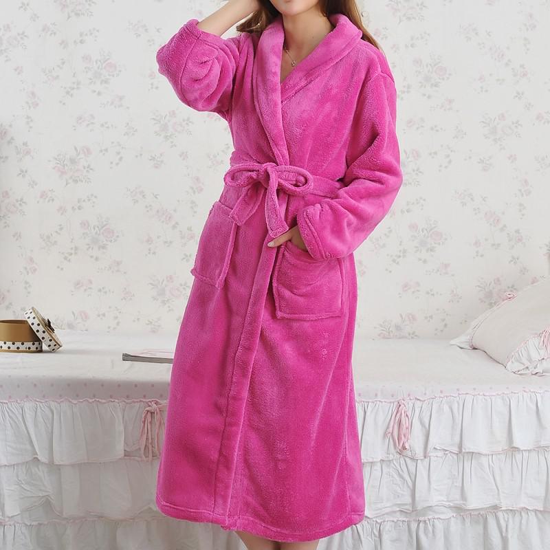 Women's Fleece Long Robe