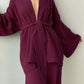 NHKDSASA Kimono Women's Pajamas, Cotton Crepe Long-Sleeved
