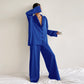 Hiloc Oversized Satin Silk Sleepwear Low Cut Pajamas For Women