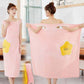 Women Large Bathrobe Quick Dry Wearable Microfiber