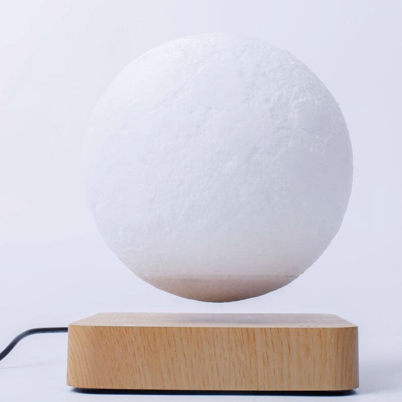 Magnetic Levitation LED Touch 3D Print Light Bedroom Moon Night Lamp