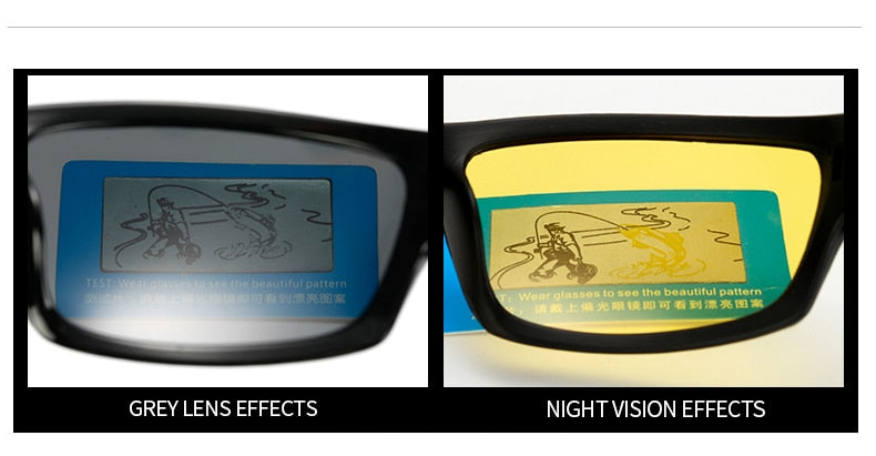 Night Vision Glasses, Polarized Sunglasses Yellow Lens Anti-Glare Goggle Night Driving Sun glasses UV400