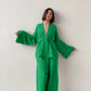NHKDSASA Kimono Women's Pajamas, Cotton Crepe Long-Sleeved