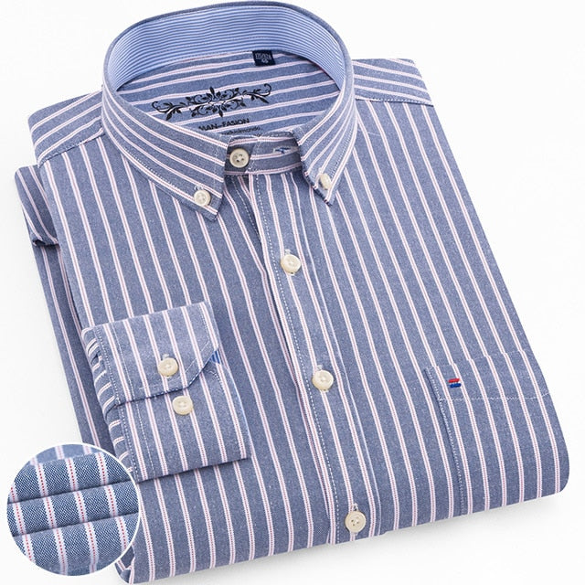 Men's Long Sleeve Oxford Shirt, Various Designs