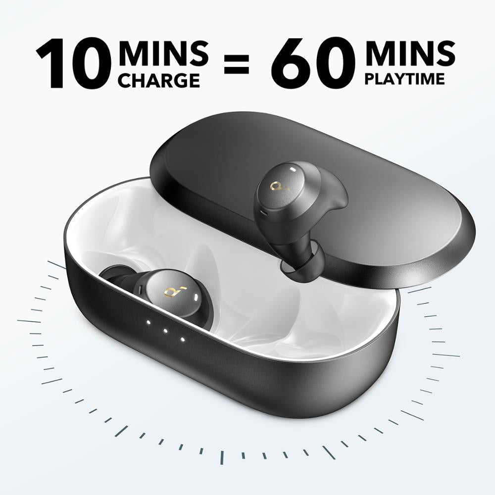 Anker Soundcore Spirit Dot 2 True Wireless Earbuds, bluetooth earphones Deep Bass IPX7 Waterproof Sweatproof Fast Charge