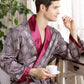 Men's Robe Nightgown Satin Kimono Bathrobe