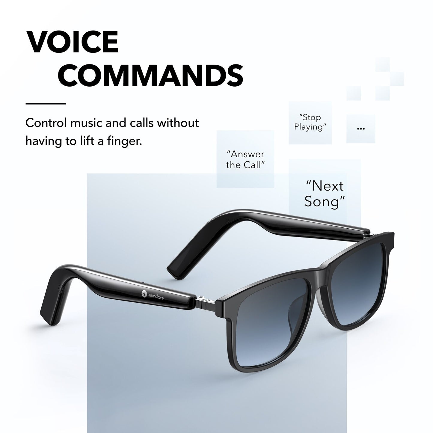 Soundcore by Anker, Soundcore Frames Wander Bluetooth Audio Smart Glasses, Interchangeable Frames, Open Ear Surround Sound