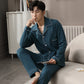 Cotton Solid Color Design Pajama for Men Lounge Sleepwear