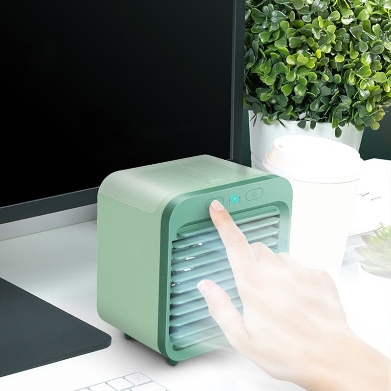 USB Desk Mini Fan Portable Air Cooler and Humidifier