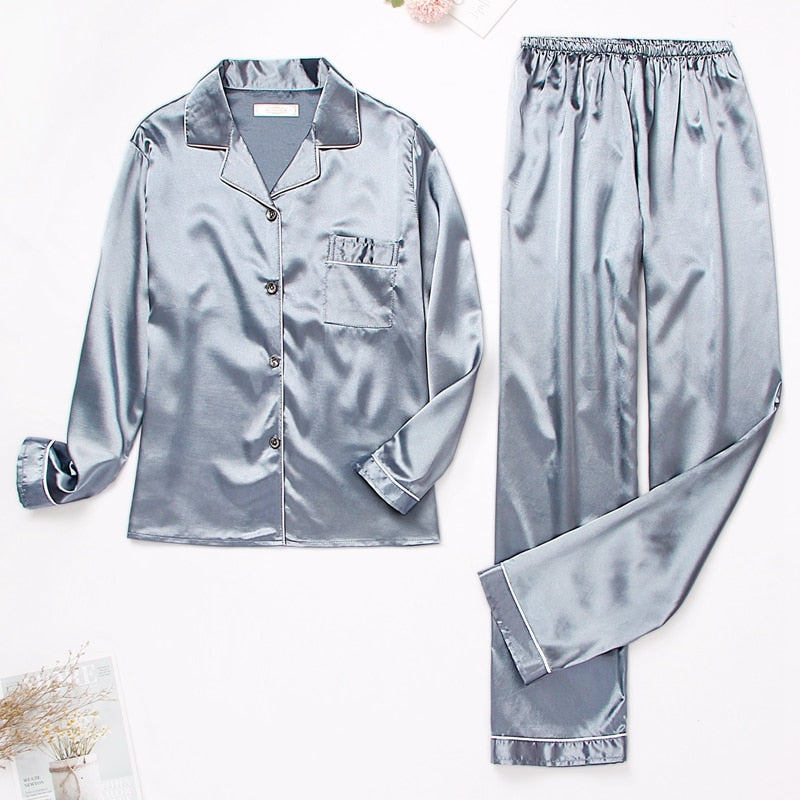 Women's Silk Satin Pajamas Set