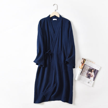 Men and Women's Solid Cotton Bathrobe