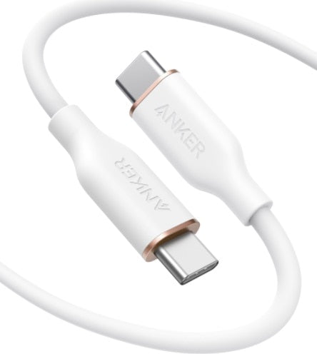 Anker Powerline III Flow, USB C to USB C Cable 100W 3ft, USB 2.0 Type C Charging Cable Fast Charge for MacBook Pro 2020