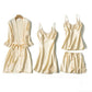 Women's Satin Lace Pajama Set