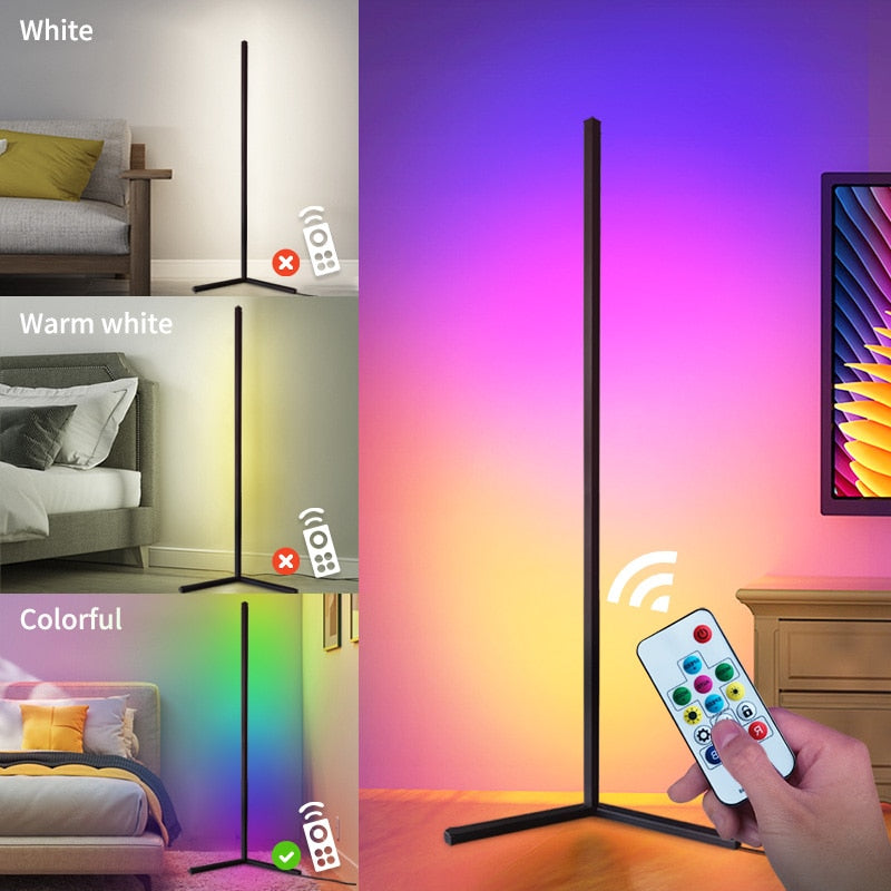 RGB 16 Color Remote-Controlled LED Floor Lamp