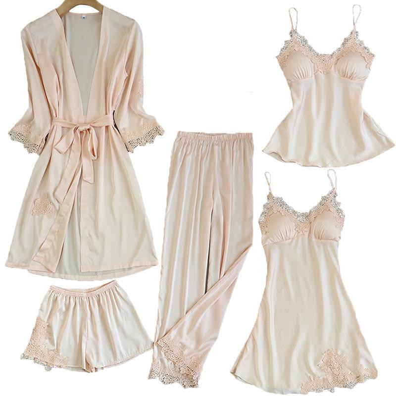 Women's Satin Lace Pajama Set