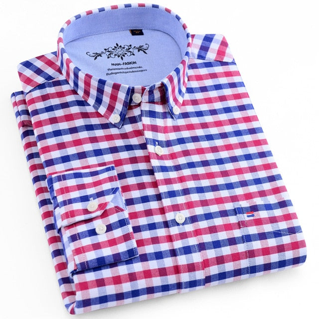 Men's Long Sleeve Oxford Shirt, Various Designs