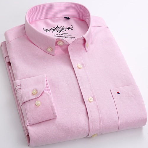 Men's Long Sleeve Oxford Shirt, Various Designs