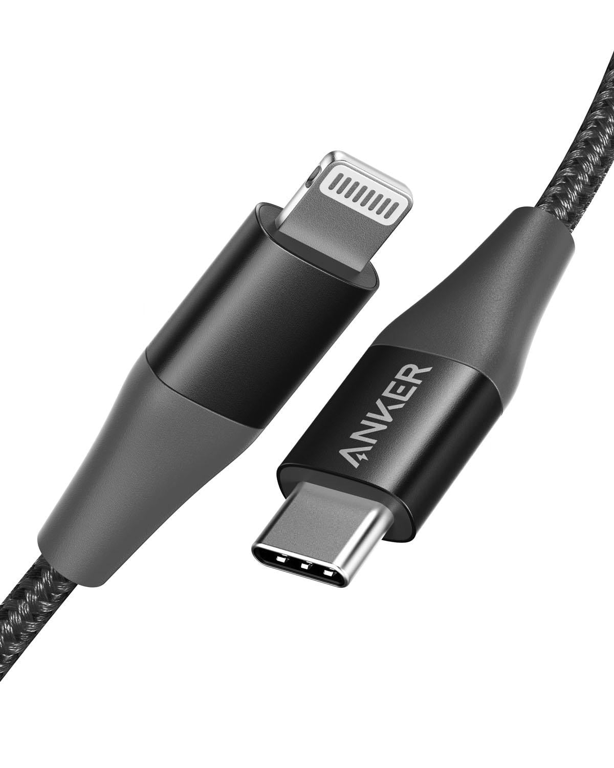 Anker USB C to Lightning Cable,Mfi Certified,Powerline+ II Nylon Braided,for iPhone 11/11 pro/X/XS etc, Supports Power Delivery