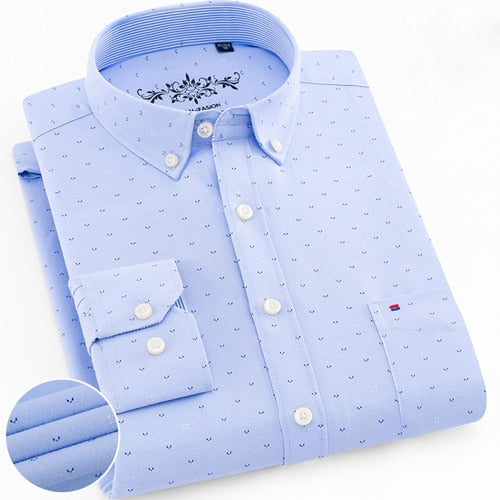 Men's Long Sleeve Oxford Shirt, Various Designs