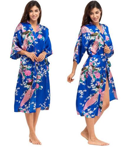 Women's Silk Kimono Robe, Numerous Designs