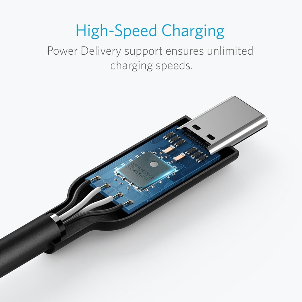 Anker Powerline II USB-C to USB-C 3.1 Gen 2 Cable (3ft) with Power Delivery, for Samsung Galaxy, Huawei, Macbook, MacBook Pixel etc