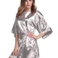 Women Silk Satin Short Night Robe