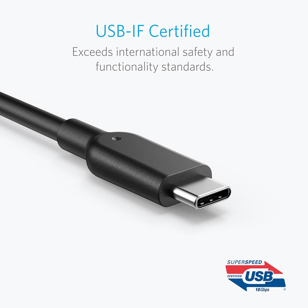 Anker Powerline II USB-C to USB 3.1 Gen2 Cable(3ft) USB-IF Certified for Samsung, iPad Pro, MacBook, Sony LG HTC10,  Xiaomi5etc