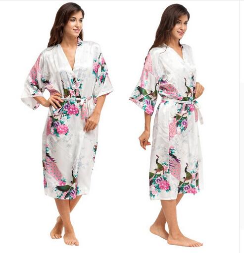 Women's Silk Kimono Robe, Numerous Designs