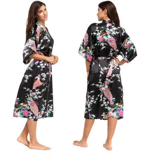 Women's Silk Kimono Robe, Numerous Designs