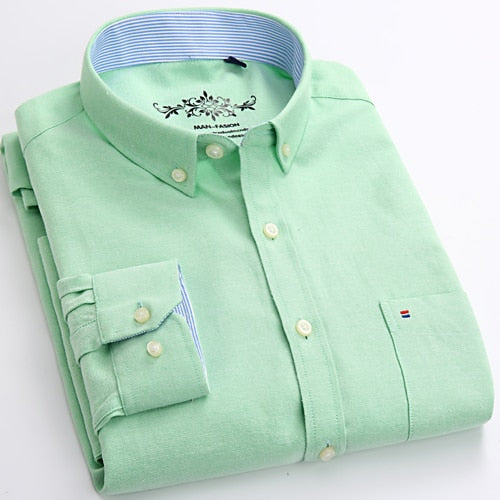 Men's Long Sleeve Oxford Shirt, Various Designs