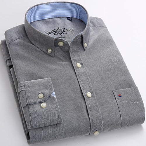 Men's Long Sleeve Oxford Shirt, Various Designs