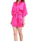 Women Silk Satin Short Night Robe
