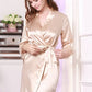 Women Silk Satin Short Night Robe