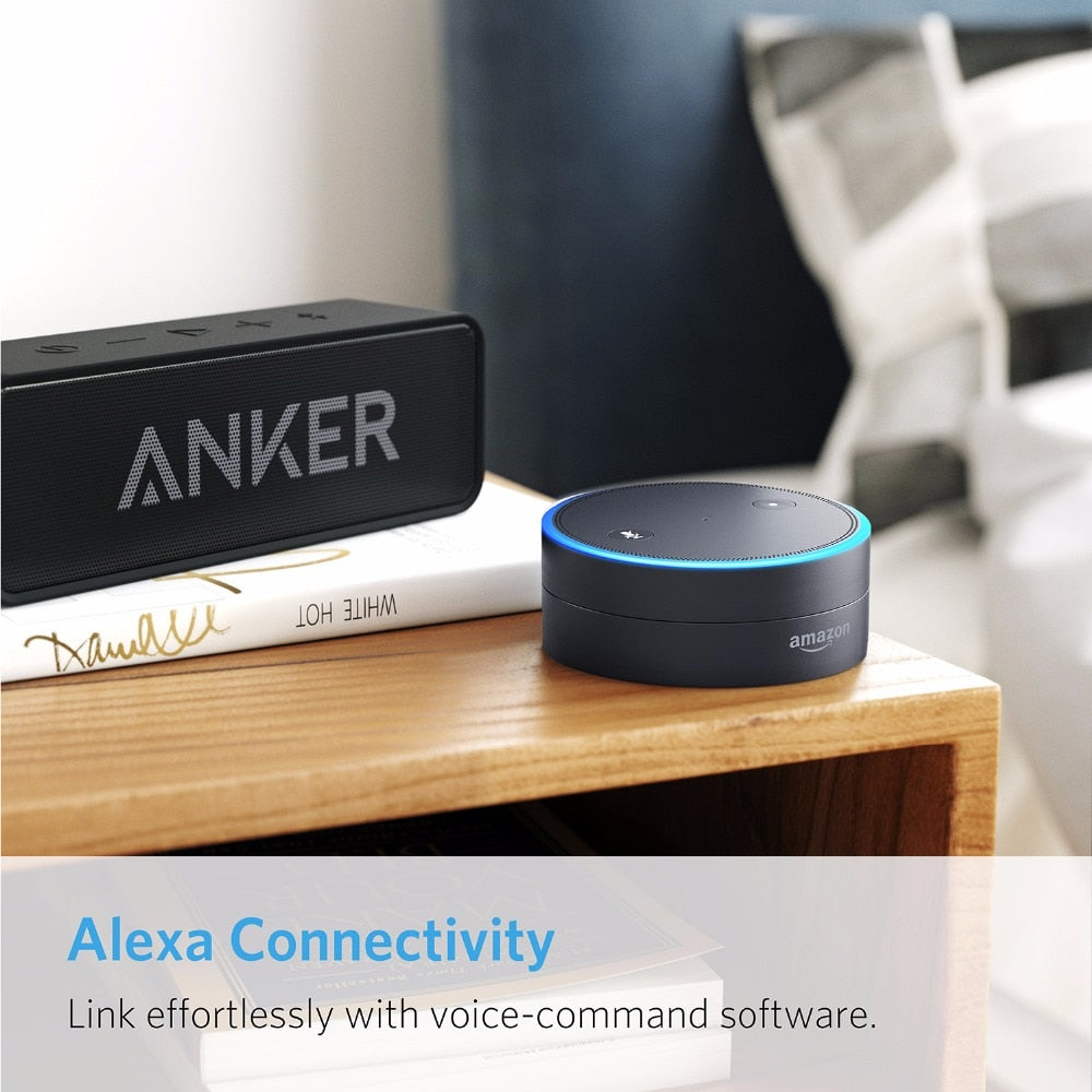 Anker Soundcore Portable Wireless Bluetooth Speaker with Dual-Driver Rich Bass 24h Playtime 66 ft Bluetooth Range &amp; Built-in Mic