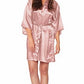 Women Silk Satin Short Night Robe