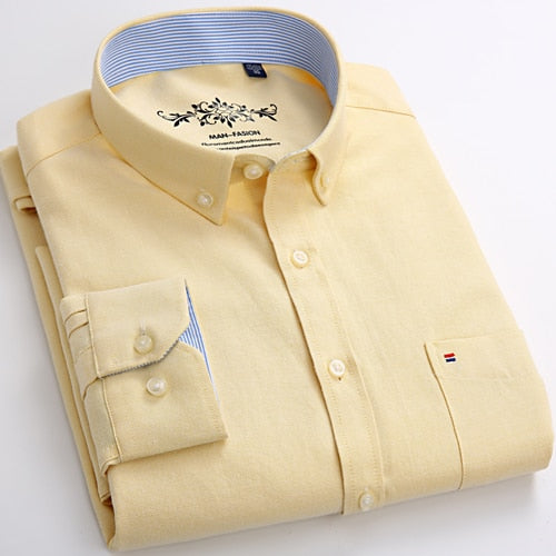 Men's Long Sleeve Oxford Shirt, Various Designs