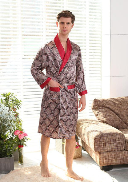 Luxury Men's Satin Kimono Robe