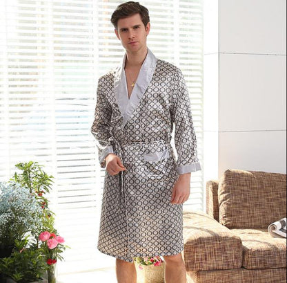 Luxury Men's Satin Kimono Robe