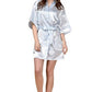 Women Silk Satin Short Night Robe