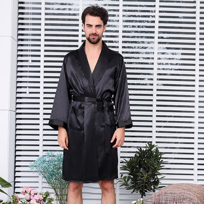 Luxury Men's Satin Kimono Robe