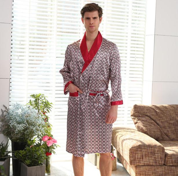 Luxury Men's Satin Kimono Robe