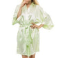 Women Silk Satin Short Night Robe