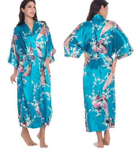 Women's Silk Kimono Robe, Numerous Designs