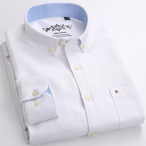 Men's Long Sleeve Oxford Shirt, Various Designs