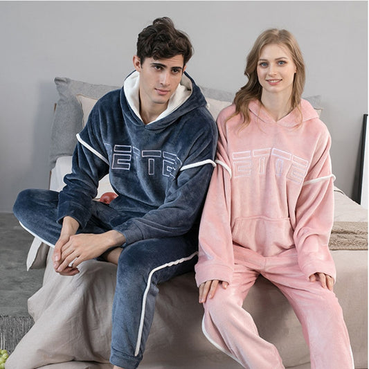 Hooded Flannel Men's and Women's Pajama's