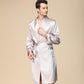 Men's Robe Nightgown Satin Kimono Bathrobe