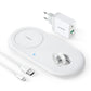 Anker Wireless Charging Station, 2 in 1 PowerWave+ Pad with Holder for Apple Watch 5/4/3/2, Wireless Charger for iPhone 11, Pro,