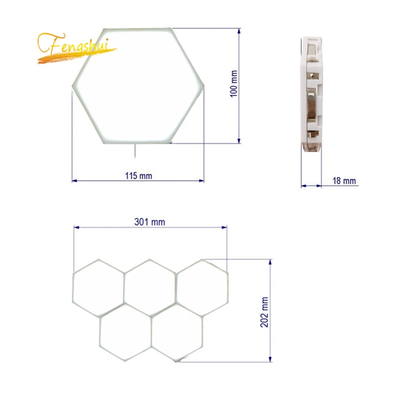 Modern LED Magnetic Honeycomb Touch Quantum Modular Touch Sensitive Lighting LOFT LED Night lamp